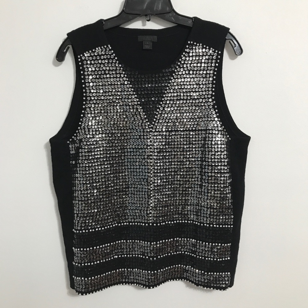 J. Crew Collection Sequined Sweater Vest
